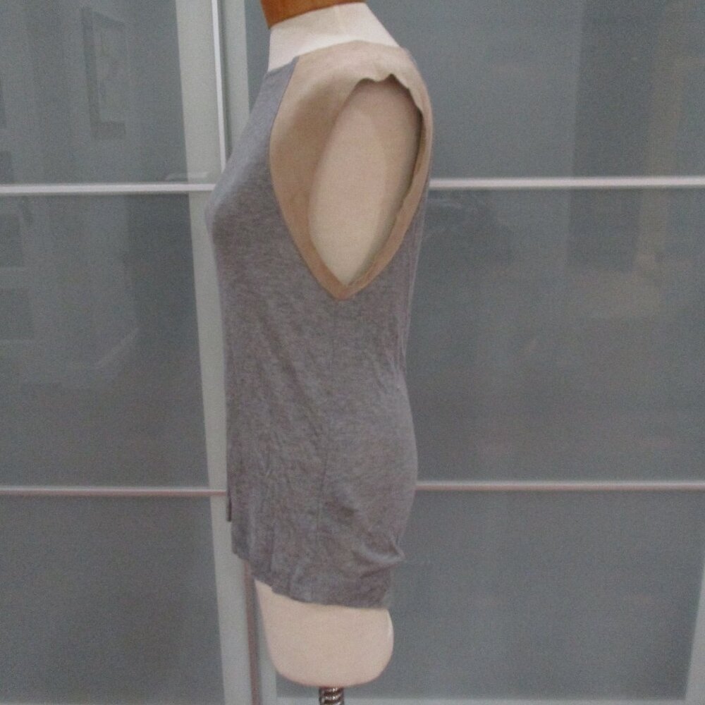 AllSaints Gray "Alienor Tank" Leather Shoulders - Picture 2 of 7